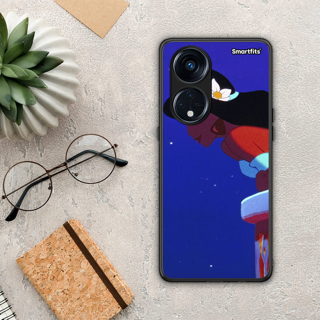 Θήκη Oppo Reno8T 5G / A1 Pro Alladin And Jasmine Love 2 από τη Smartfits με σχέδιο στο πίσω μέρος και μαύρο περίβλημα | Oppo Reno8T 5G / A1 Pro Alladin And Jasmine Love 2 Case with Colorful Back and Black Bezels