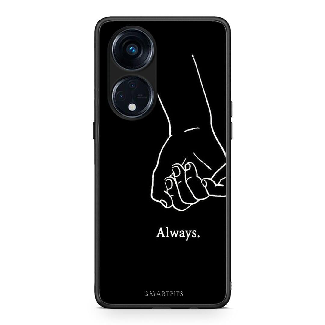 Θήκη Oppo Reno8T 5G / A1 Pro Always & Forever 1 από τη Smartfits με σχέδιο στο πίσω μέρος και μαύρο περίβλημα | Oppo Reno8T 5G / A1 Pro Always & Forever 1 Case with Colorful Back and Black Bezels