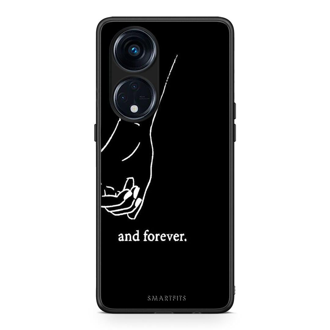 Θήκη Oppo Reno8T 5G / A1 Pro Always & Forever 2 από τη Smartfits με σχέδιο στο πίσω μέρος και μαύρο περίβλημα | Oppo Reno8T 5G / A1 Pro Always & Forever 2 Case with Colorful Back and Black Bezels