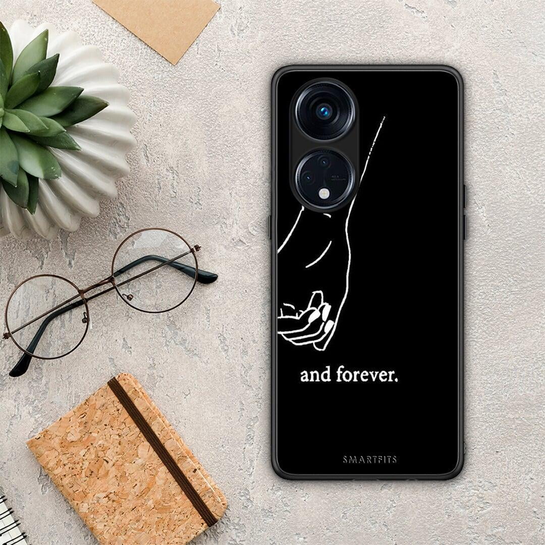 Θήκη Oppo Reno8T 5G / A1 Pro Always & Forever 2 από τη Smartfits με σχέδιο στο πίσω μέρος και μαύρο περίβλημα | Oppo Reno8T 5G / A1 Pro Always & Forever 2 Case with Colorful Back and Black Bezels