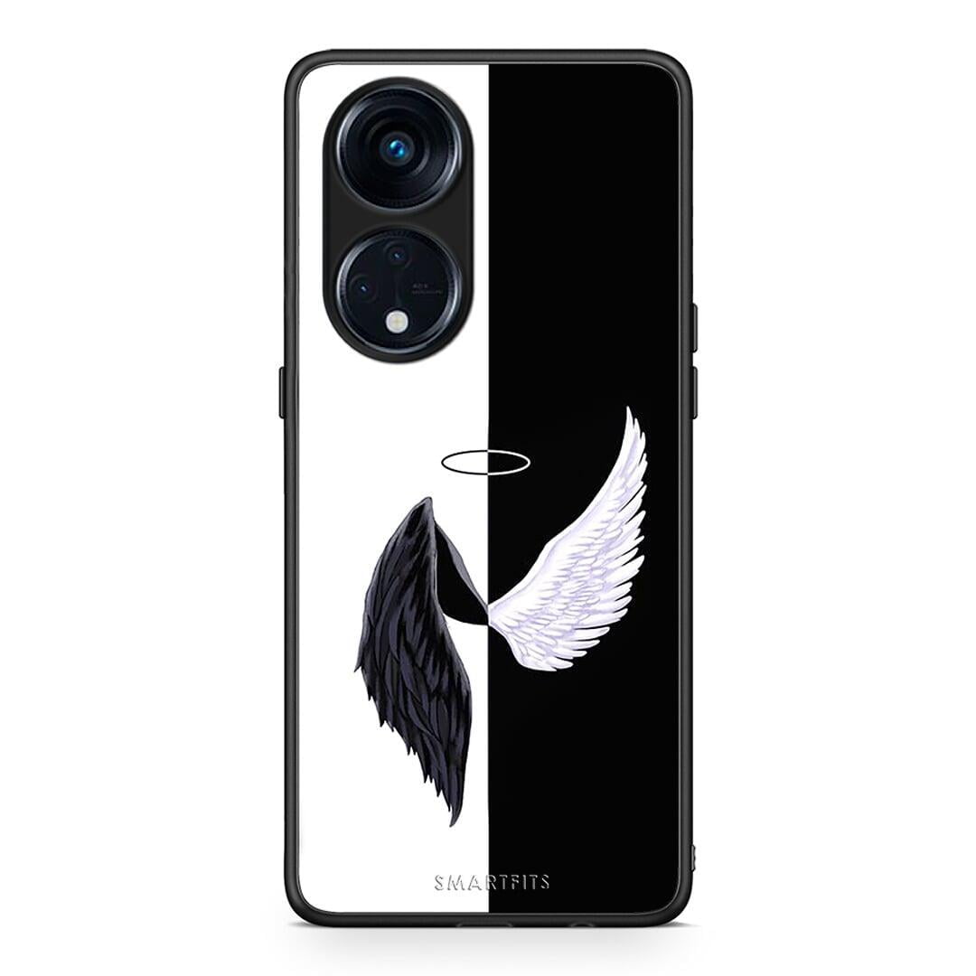 Θήκη Oppo Reno8T 5G / A1 Pro Angels Demons από τη Smartfits με σχέδιο στο πίσω μέρος και μαύρο περίβλημα | Oppo Reno8T 5G / A1 Pro Angels Demons Case with Colorful Back and Black Bezels