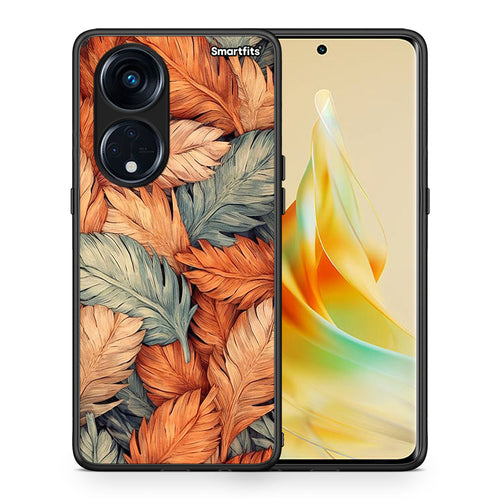 Θήκη Oppo Reno8T 5G / A1 Pro Autumn Leaves από τη Smartfits με σχέδιο στο πίσω μέρος και μαύρο περίβλημα | Oppo Reno8T 5G / A1 Pro Autumn Leaves Case with Colorful Back and Black Bezels