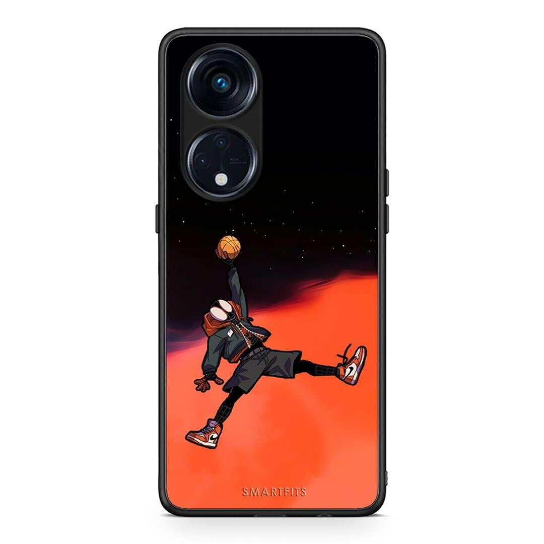Θήκη Oppo Reno8T 5G / A1 Pro Basketball Hero από τη Smartfits με σχέδιο στο πίσω μέρος και μαύρο περίβλημα | Oppo Reno8T 5G / A1 Pro Basketball Hero Case with Colorful Back and Black Bezels