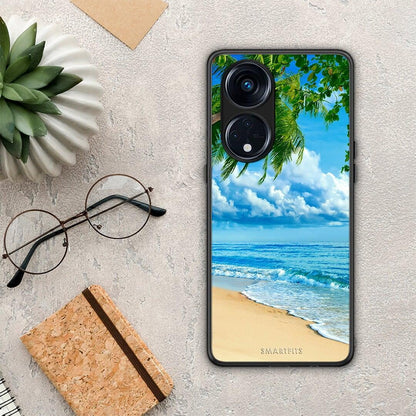 Θήκη Oppo Reno8T 5G / A1 Pro Beautiful Beach από τη Smartfits με σχέδιο στο πίσω μέρος και μαύρο περίβλημα | Oppo Reno8T 5G / A1 Pro Beautiful Beach Case with Colorful Back and Black Bezels
