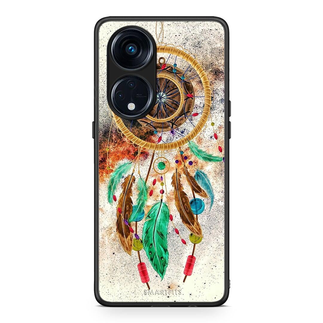 Θήκη Oppo Reno8T 5G / A1 Pro Boho DreamCatcher από τη Smartfits με σχέδιο στο πίσω μέρος και μαύρο περίβλημα | Oppo Reno8T 5G / A1 Pro Boho DreamCatcher Case with Colorful Back and Black Bezels