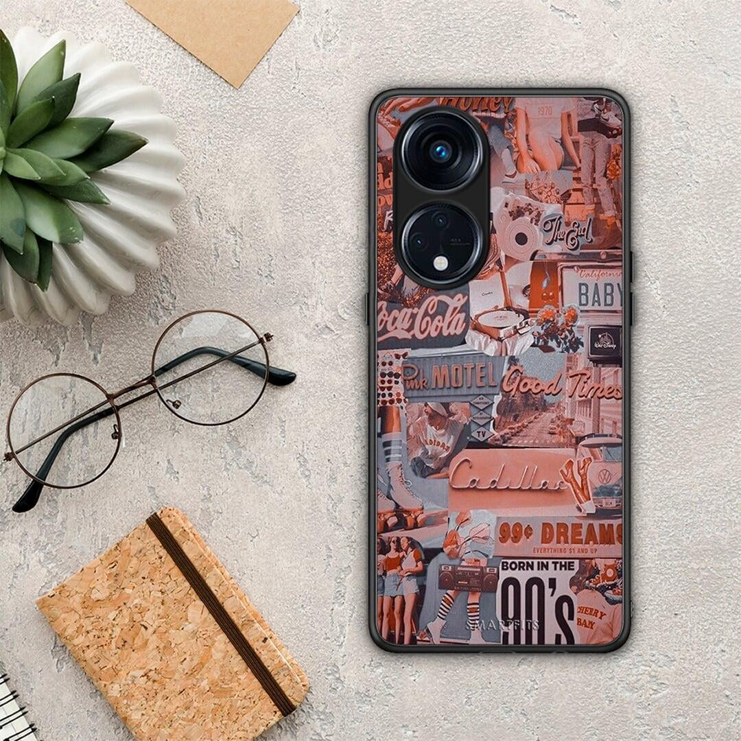 Θήκη Oppo Reno8T 5G / A1 Pro Born In 90s από τη Smartfits με σχέδιο στο πίσω μέρος και μαύρο περίβλημα | Oppo Reno8T 5G / A1 Pro Born In 90s Case with Colorful Back and Black Bezels