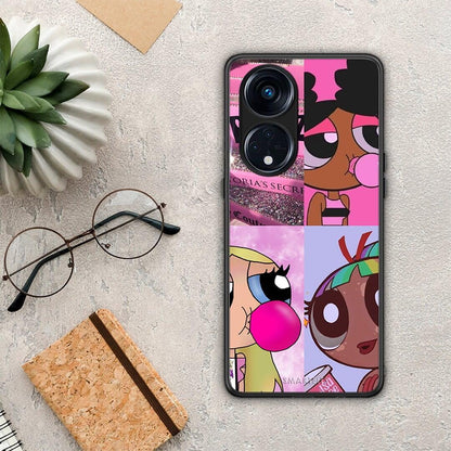 Θήκη Oppo Reno8T 5G / A1 Pro Bubble Girls από τη Smartfits με σχέδιο στο πίσω μέρος και μαύρο περίβλημα | Oppo Reno8T 5G / A1 Pro Bubble Girls Case with Colorful Back and Black Bezels