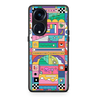 Θήκη Oppo Reno8T 5G / A1 Pro Bubbles Soap από τη Smartfits με σχέδιο στο πίσω μέρος και μαύρο περίβλημα | Oppo Reno8T 5G / A1 Pro Bubbles Soap Case with Colorful Back and Black Bezels