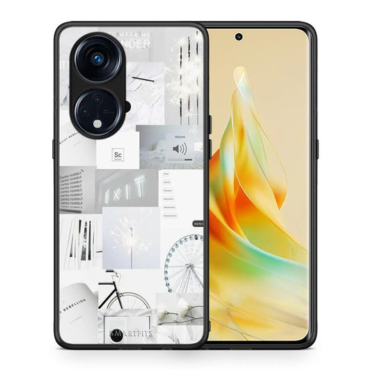 Θήκη Oppo Reno8T 5G / A1 Pro Collage Make Me Wonder από τη Smartfits με σχέδιο στο πίσω μέρος και μαύρο περίβλημα | Oppo Reno8T 5G / A1 Pro Collage Make Me Wonder Case with Colorful Back and Black Bezels