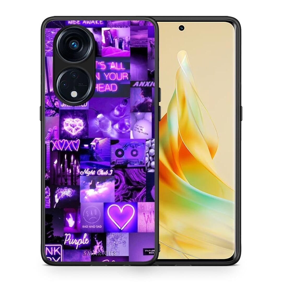 Θήκη Oppo Reno8T 5G / A1 Pro Collage Stay Wild από τη Smartfits με σχέδιο στο πίσω μέρος και μαύρο περίβλημα | Oppo Reno8T 5G / A1 Pro Collage Stay Wild Case with Colorful Back and Black Bezels