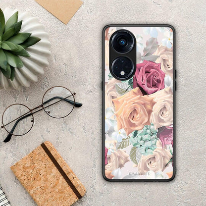 Θήκη Oppo Reno8T 5G / A1 Pro Floral Bouquet από τη Smartfits με σχέδιο στο πίσω μέρος και μαύρο περίβλημα | Oppo Reno8T 5G / A1 Pro Floral Bouquet Case with Colorful Back and Black Bezels