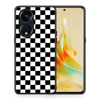 Θήκη Oppo Reno8T 5G / A1 Pro Geometric Squares από τη Smartfits με σχέδιο στο πίσω μέρος και μαύρο περίβλημα | Oppo Reno8T 5G / A1 Pro Geometric Squares Case with Colorful Back and Black Bezels