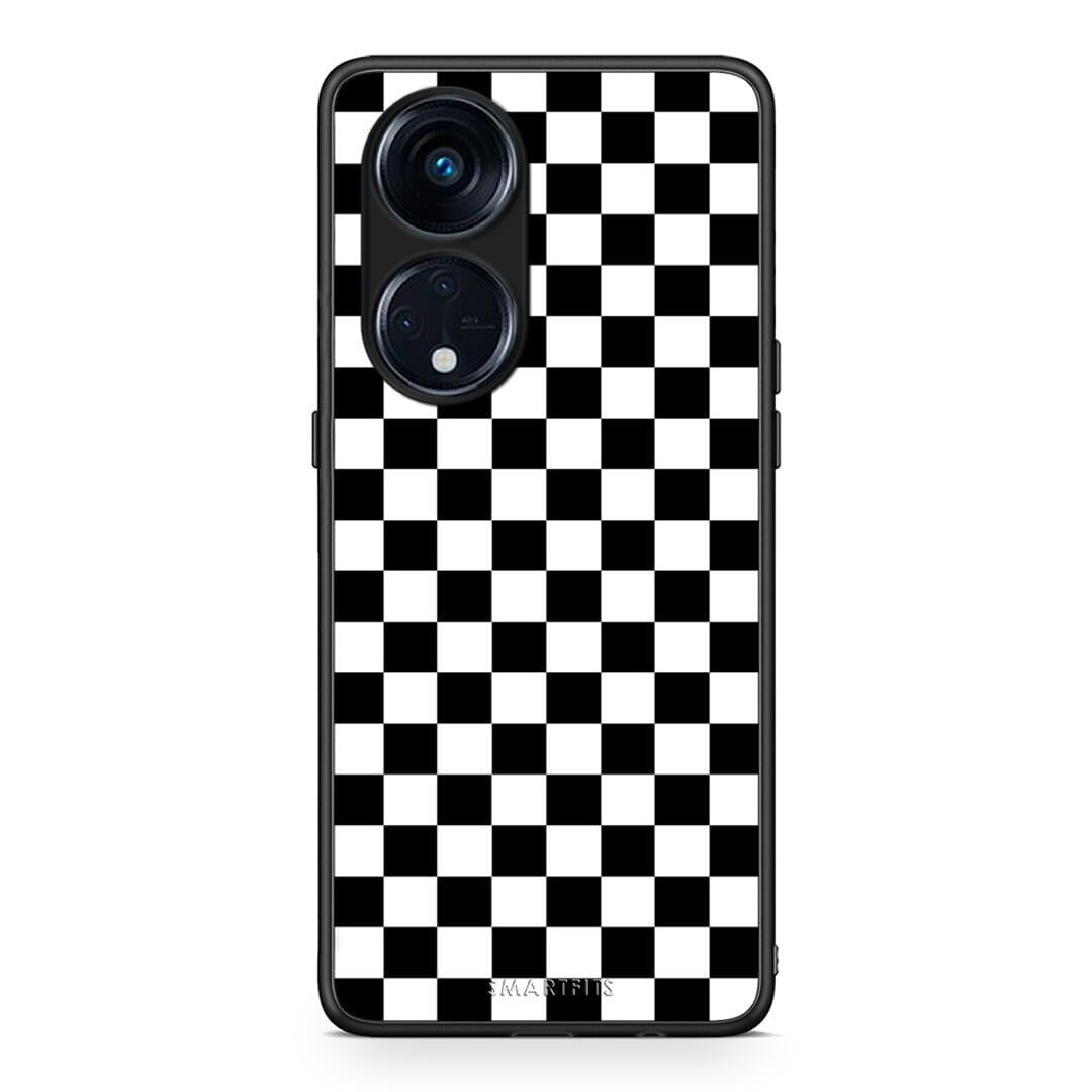 Θήκη Oppo Reno8T 5G / A1 Pro Geometric Squares από τη Smartfits με σχέδιο στο πίσω μέρος και μαύρο περίβλημα | Oppo Reno8T 5G / A1 Pro Geometric Squares Case with Colorful Back and Black Bezels
