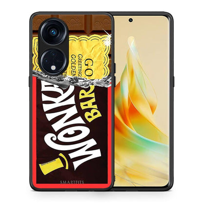 Θήκη Oppo Reno8T 5G / A1 Pro Golden Ticket από τη Smartfits με σχέδιο στο πίσω μέρος και μαύρο περίβλημα | Oppo Reno8T 5G / A1 Pro Golden Ticket Case with Colorful Back and Black Bezels