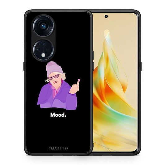 Θήκη Oppo Reno8T 5G / A1 Pro Grandma Mood Black από τη Smartfits με σχέδιο στο πίσω μέρος και μαύρο περίβλημα | Oppo Reno8T 5G / A1 Pro Grandma Mood Black Case with Colorful Back and Black Bezels