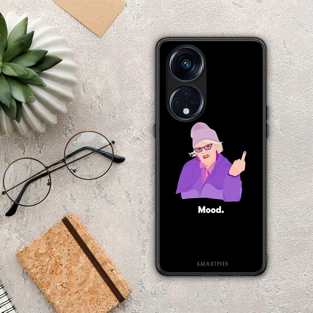 Θήκη Oppo Reno8T 5G / A1 Pro Grandma Mood Black από τη Smartfits με σχέδιο στο πίσω μέρος και μαύρο περίβλημα | Oppo Reno8T 5G / A1 Pro Grandma Mood Black Case with Colorful Back and Black Bezels