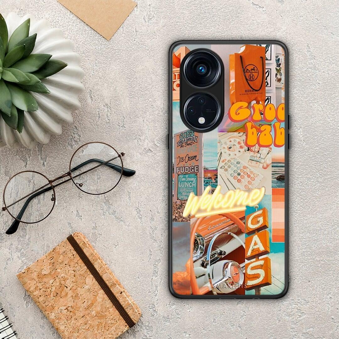 Θήκη Oppo Reno8T 5G / A1 Pro Groovy Babe από τη Smartfits με σχέδιο στο πίσω μέρος και μαύρο περίβλημα | Oppo Reno8T 5G / A1 Pro Groovy Babe Case with Colorful Back and Black Bezels