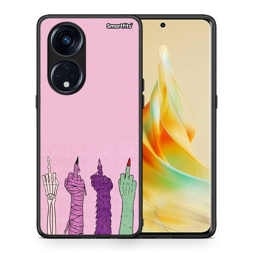 Θήκη Oppo Reno8T 5G / A1 Pro Halloween Be A Lady από τη Smartfits με σχέδιο στο πίσω μέρος και μαύρο περίβλημα | Oppo Reno8T 5G / A1 Pro Halloween Be A Lady Case with Colorful Back and Black Bezels