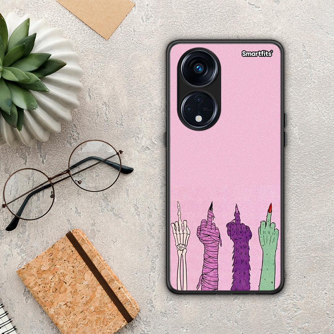 Θήκη Oppo Reno8T 5G / A1 Pro Halloween Be A Lady από τη Smartfits με σχέδιο στο πίσω μέρος και μαύρο περίβλημα | Oppo Reno8T 5G / A1 Pro Halloween Be A Lady Case with Colorful Back and Black Bezels