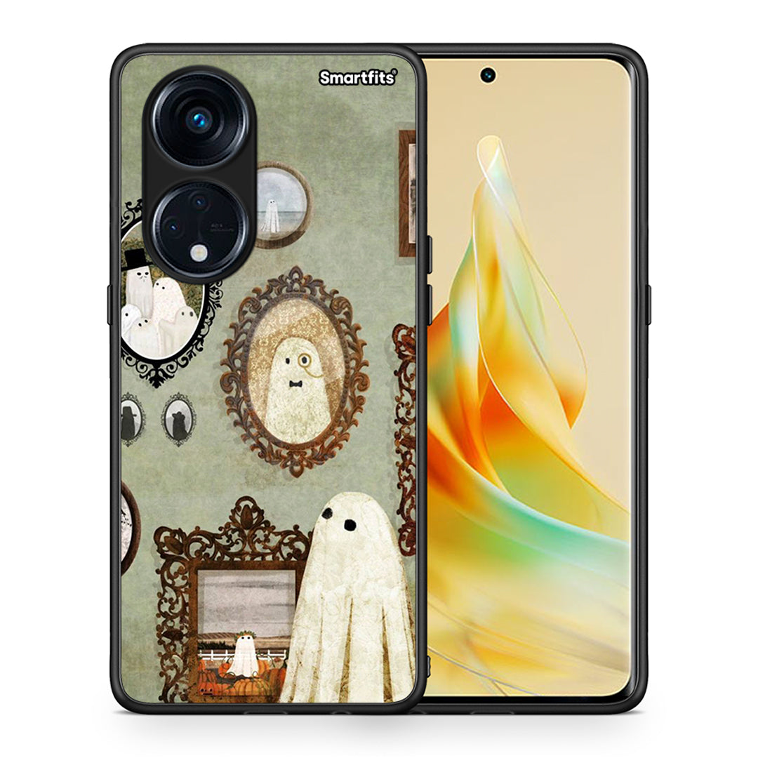 Θήκη Oppo Reno8T 5G / A1 Pro Halloween Ghost Season από τη Smartfits με σχέδιο στο πίσω μέρος και μαύρο περίβλημα | Oppo Reno8T 5G / A1 Pro Halloween Ghost Season Case with Colorful Back and Black Bezels