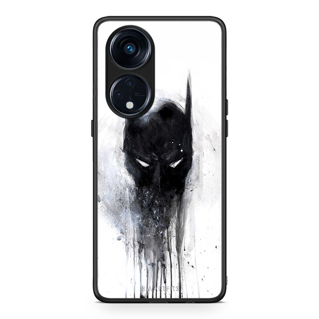 Θήκη Oppo Reno8T 5G / A1 Pro Hero Paint Bat από τη Smartfits με σχέδιο στο πίσω μέρος και μαύρο περίβλημα | Oppo Reno8T 5G / A1 Pro Hero Paint Bat Case with Colorful Back and Black Bezels