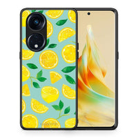 Thumbnail for Θήκη Oppo Reno8T 5G / A98 Lemons από τη Smartfits με σχέδιο στο πίσω μέρος και μαύρο περίβλημα | Oppo Reno8T 5G / A98 Lemons Case with Colorful Back and Black Bezels