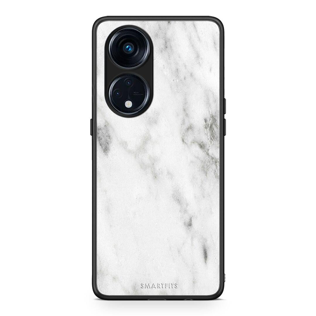 Θήκη Oppo Reno8T 5G / A1 Pro Marble White από τη Smartfits με σχέδιο στο πίσω μέρος και μαύρο περίβλημα | Oppo Reno8T 5G / A1 Pro Marble White Case with Colorful Back and Black Bezels