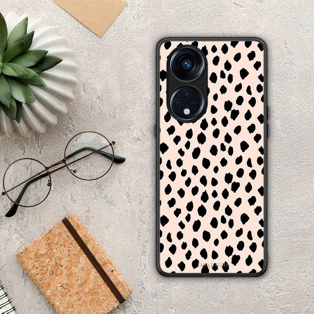 Θήκη Oppo Reno8T 5G / A1 Pro New Polka Dots από τη Smartfits με σχέδιο στο πίσω μέρος και μαύρο περίβλημα | Oppo Reno8T 5G / A1 Pro New Polka Dots Case with Colorful Back and Black Bezels