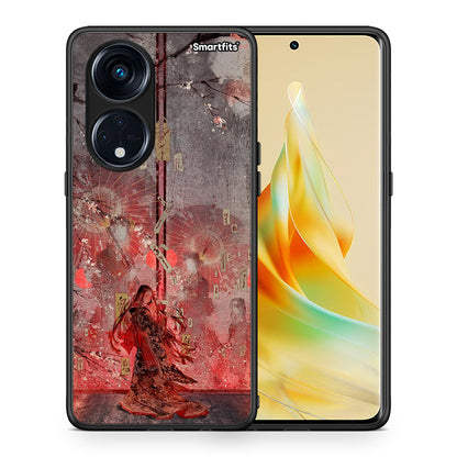 Θήκη Oppo Reno8T 5G / A1 Pro Nezuko Kamado από τη Smartfits με σχέδιο στο πίσω μέρος και μαύρο περίβλημα | Oppo Reno8T 5G / A1 Pro Nezuko Kamado Case with Colorful Back and Black Bezels