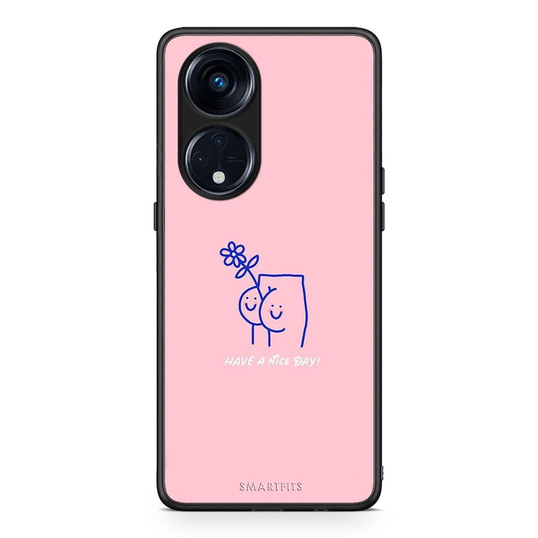 Θήκη Oppo Reno8T 5G / A1 Pro Nice Day από τη Smartfits με σχέδιο στο πίσω μέρος και μαύρο περίβλημα | Oppo Reno8T 5G / A1 Pro Nice Day Case with Colorful Back and Black Bezels