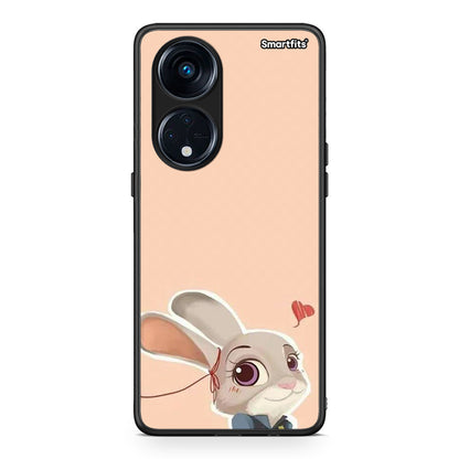 Θήκη Oppo Reno8T 5G / A1 Pro Nick Wilde And Judy Hopps Love 2 από τη Smartfits με σχέδιο στο πίσω μέρος και μαύρο περίβλημα | Oppo Reno8T 5G / A1 Pro Nick Wilde And Judy Hopps Love 2 Case with Colorful Back and Black Bezels