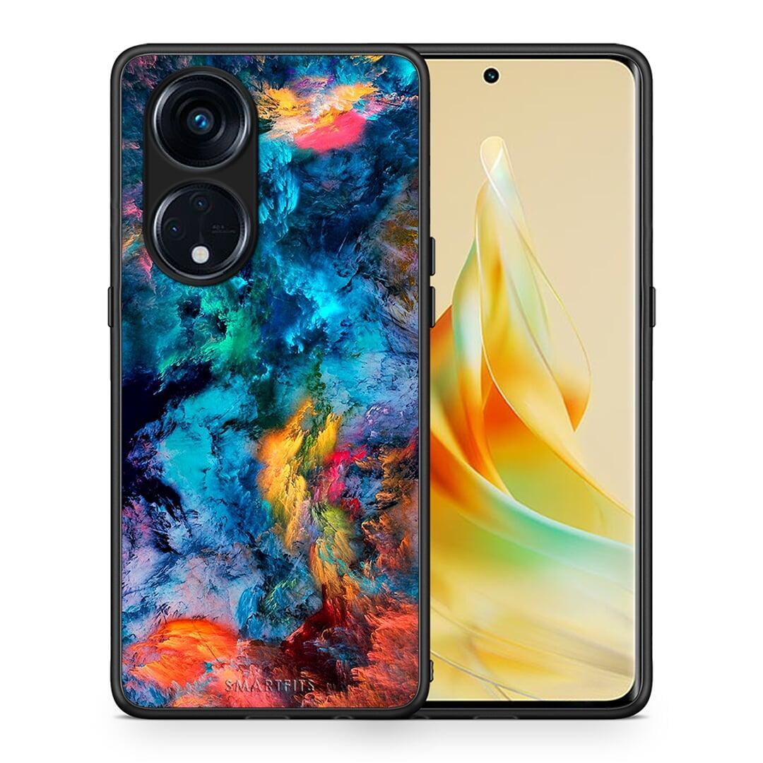 Θήκη Oppo Reno8T 5G / A1 Pro Paint Crayola από τη Smartfits με σχέδιο στο πίσω μέρος και μαύρο περίβλημα | Oppo Reno8T 5G / A1 Pro Paint Crayola Case with Colorful Back and Black Bezels