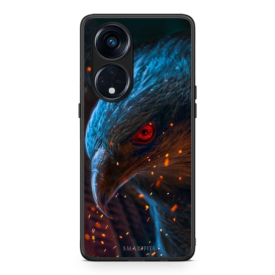Θήκη Oppo Reno8T 5G / A1 Pro PopArt Eagle από τη Smartfits με σχέδιο στο πίσω μέρος και μαύρο περίβλημα | Oppo Reno8T 5G / A1 Pro PopArt Eagle Case with Colorful Back and Black Bezels