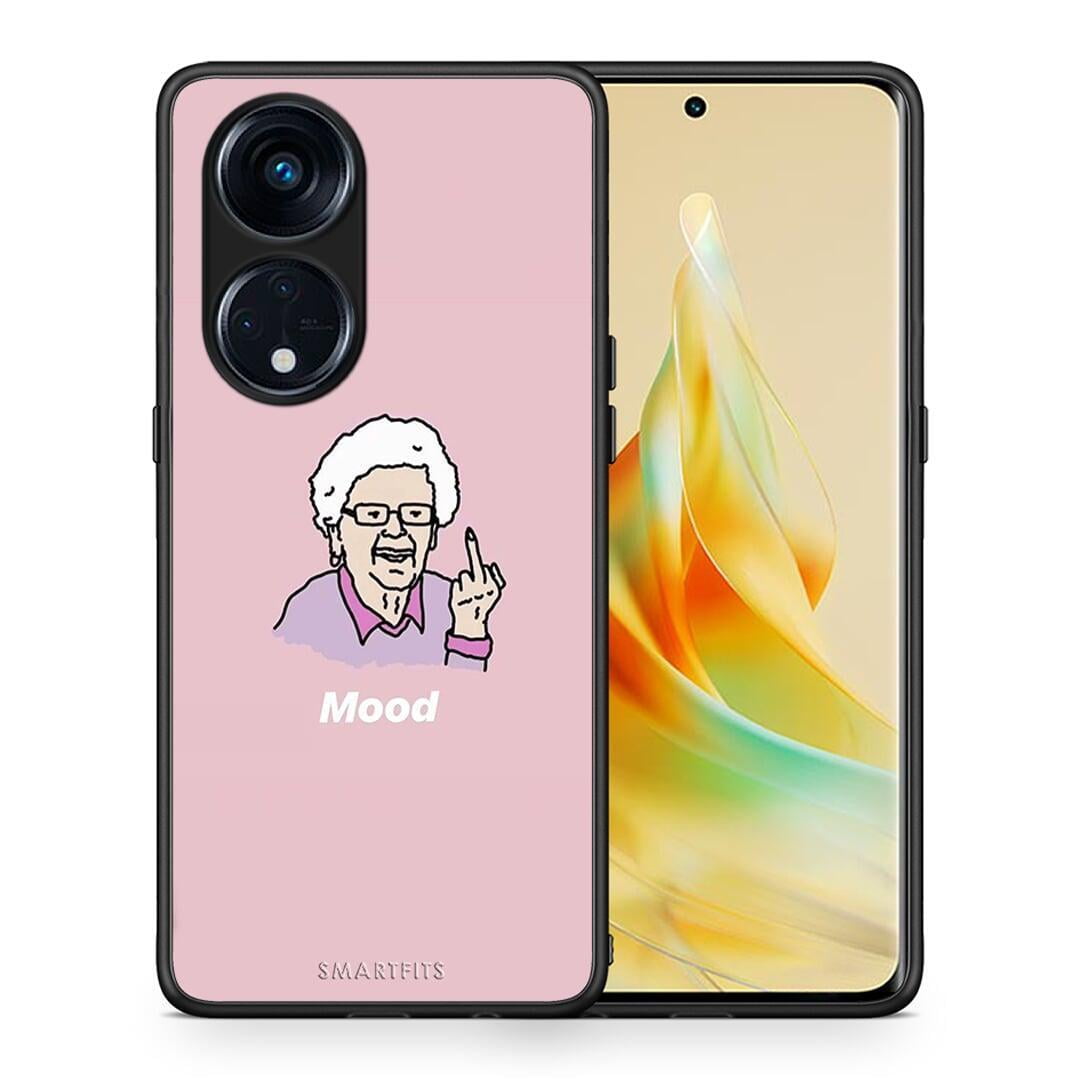 Θήκη Oppo Reno8T 5G / A1 Pro PopArt Mood από τη Smartfits με σχέδιο στο πίσω μέρος και μαύρο περίβλημα | Oppo Reno8T 5G / A1 Pro PopArt Mood Case with Colorful Back and Black Bezels
