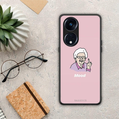 Θήκη Oppo Reno8T 5G / A1 Pro PopArt Mood από τη Smartfits με σχέδιο στο πίσω μέρος και μαύρο περίβλημα | Oppo Reno8T 5G / A1 Pro PopArt Mood Case with Colorful Back and Black Bezels