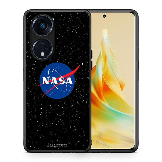 Θήκη Oppo Reno8T 5G / A1 Pro PopArt NASA από τη Smartfits με σχέδιο στο πίσω μέρος και μαύρο περίβλημα | Oppo Reno8T 5G / A1 Pro PopArt NASA Case with Colorful Back and Black Bezels