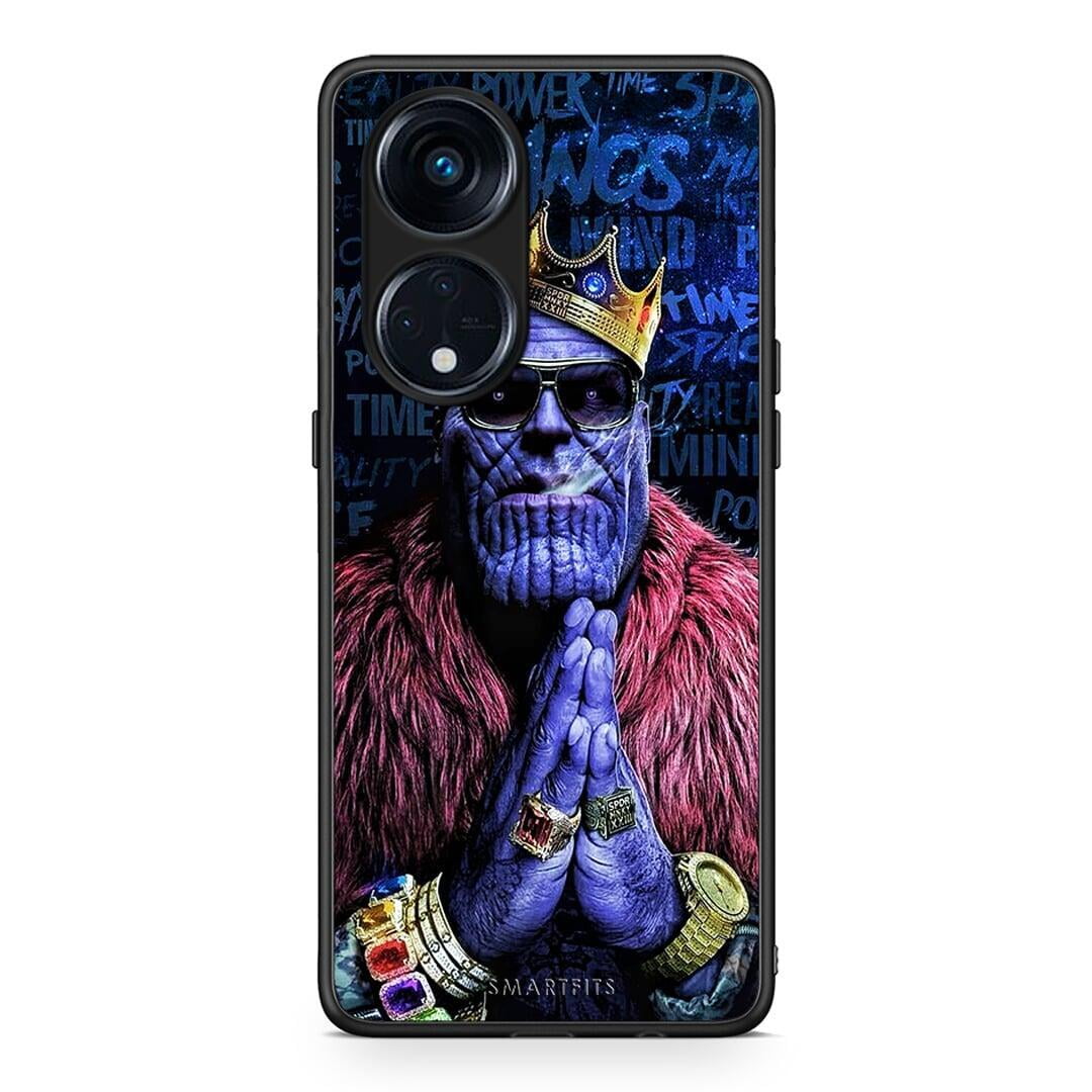 Θήκη Oppo Reno8T 5G / A1 Pro PopArt Thanos από τη Smartfits με σχέδιο στο πίσω μέρος και μαύρο περίβλημα | Oppo Reno8T 5G / A1 Pro PopArt Thanos Case with Colorful Back and Black Bezels