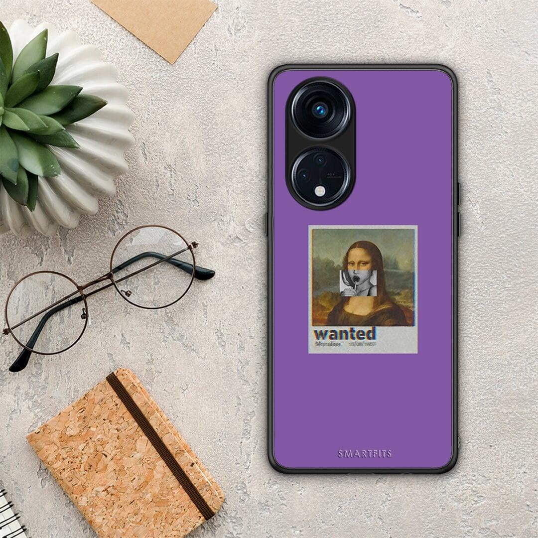 Θήκη Oppo Reno8T 5G / A1 Pro Popart Monalisa από τη Smartfits με σχέδιο στο πίσω μέρος και μαύρο περίβλημα | Oppo Reno8T 5G / A1 Pro Popart Monalisa Case with Colorful Back and Black Bezels