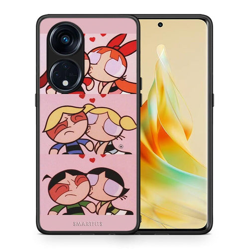 Θήκη Oppo Reno8T 5G / A1 Pro Puff Love από τη Smartfits με σχέδιο στο πίσω μέρος και μαύρο περίβλημα | Oppo Reno8T 5G / A1 Pro Puff Love Case with Colorful Back and Black Bezels