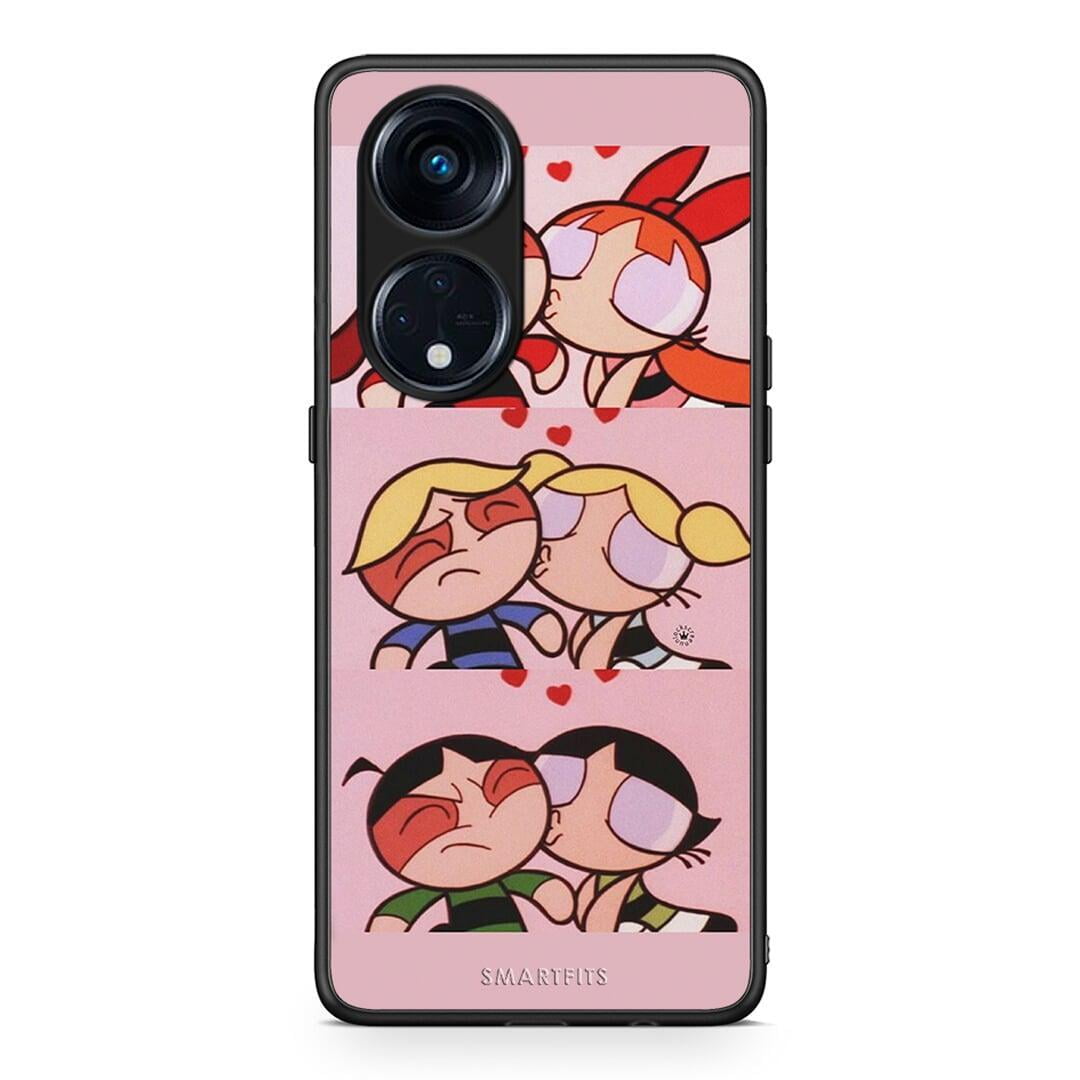 Θήκη Oppo Reno8T 5G / A1 Pro Puff Love από τη Smartfits με σχέδιο στο πίσω μέρος και μαύρο περίβλημα | Oppo Reno8T 5G / A1 Pro Puff Love Case with Colorful Back and Black Bezels