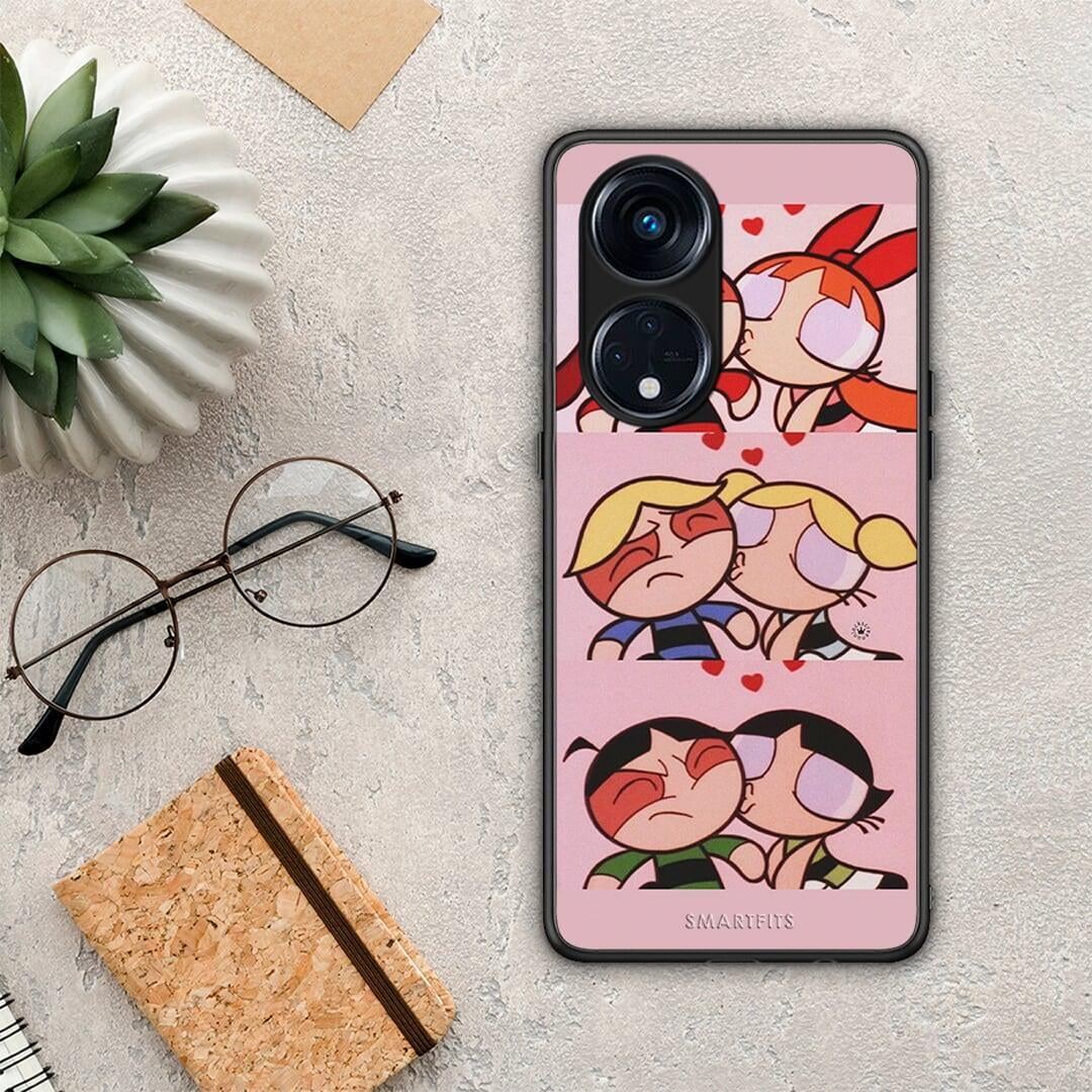 Θήκη Oppo Reno8T 5G / A1 Pro Puff Love από τη Smartfits με σχέδιο στο πίσω μέρος και μαύρο περίβλημα | Oppo Reno8T 5G / A1 Pro Puff Love Case with Colorful Back and Black Bezels