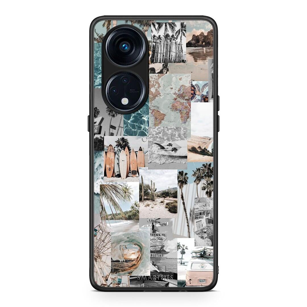 Θήκη Oppo Reno8T 5G / A1 Pro Retro Beach Life από τη Smartfits με σχέδιο στο πίσω μέρος και μαύρο περίβλημα | Oppo Reno8T 5G / A1 Pro Retro Beach Life Case with Colorful Back and Black Bezels
