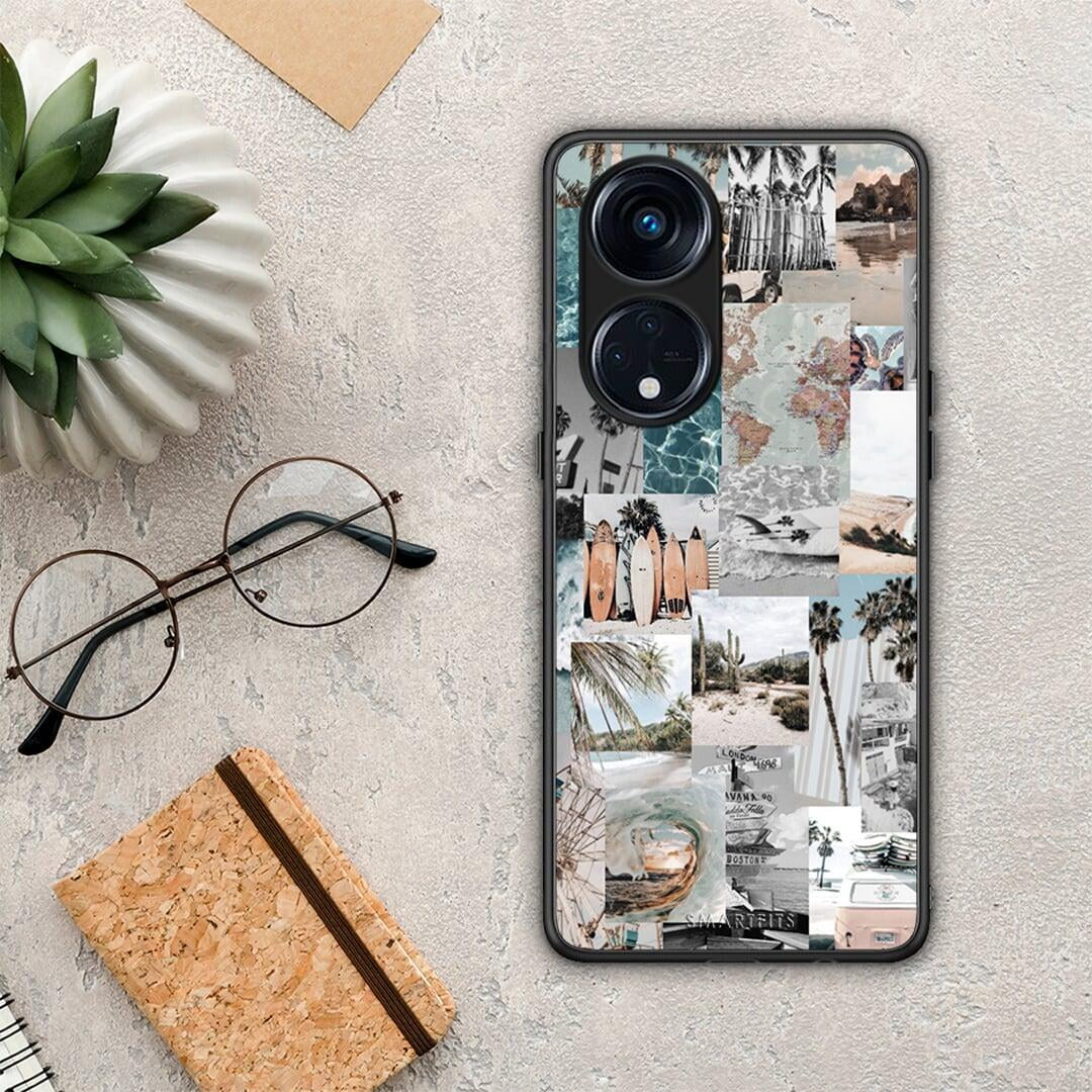 Θήκη Oppo Reno8T 5G / A1 Pro Retro Beach Life από τη Smartfits με σχέδιο στο πίσω μέρος και μαύρο περίβλημα | Oppo Reno8T 5G / A1 Pro Retro Beach Life Case with Colorful Back and Black Bezels