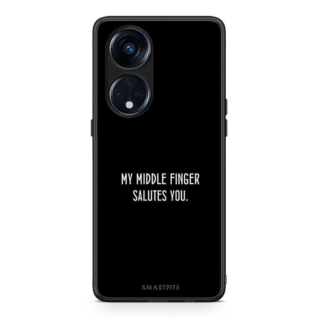 Θήκη Oppo Reno8T 5G / A1 Pro Salute από τη Smartfits με σχέδιο στο πίσω μέρος και μαύρο περίβλημα | Oppo Reno8T 5G / A1 Pro Salute Case with Colorful Back and Black Bezels