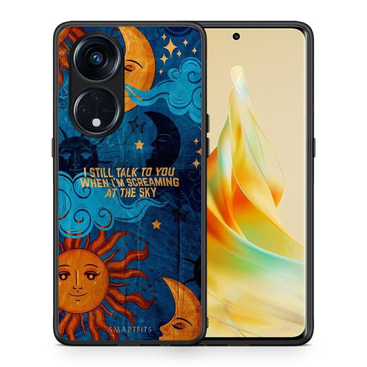 Θήκη Oppo Reno8T 5G / A1 Pro Screaming Sky από τη Smartfits με σχέδιο στο πίσω μέρος και μαύρο περίβλημα | Oppo Reno8T 5G / A1 Pro Screaming Sky Case with Colorful Back and Black Bezels