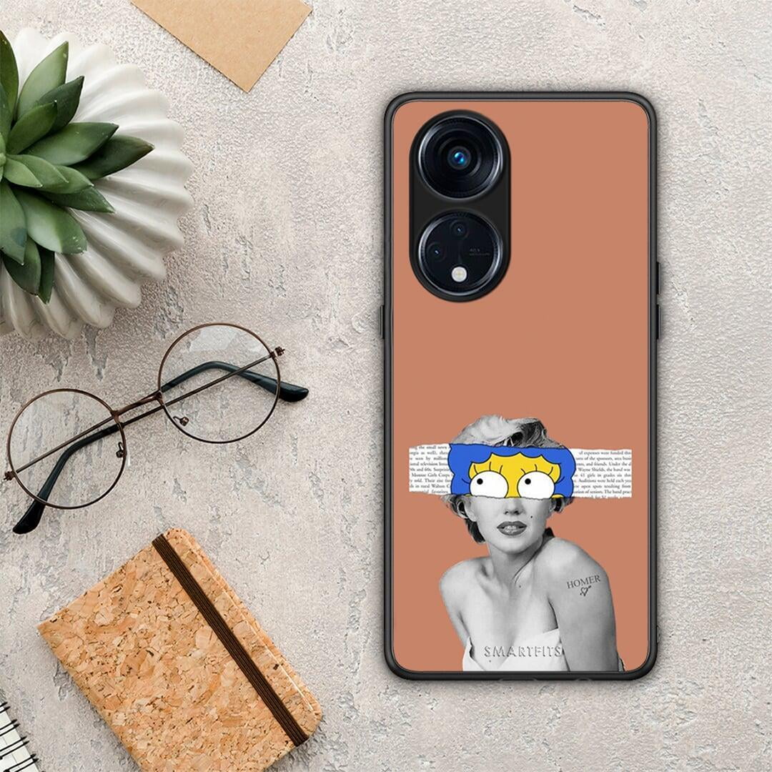 Θήκη Oppo Reno8T 5G / A1 Pro Sim Merilyn από τη Smartfits με σχέδιο στο πίσω μέρος και μαύρο περίβλημα | Oppo Reno8T 5G / A1 Pro Sim Merilyn Case with Colorful Back and Black Bezels