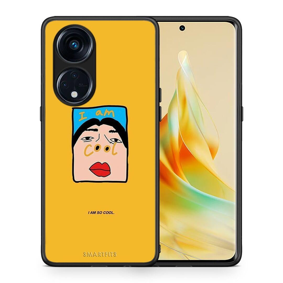 Θήκη Oppo Reno8T 5G / A1 Pro So Cool από τη Smartfits με σχέδιο στο πίσω μέρος και μαύρο περίβλημα | Oppo Reno8T 5G / A1 Pro So Cool Case with Colorful Back and Black Bezels