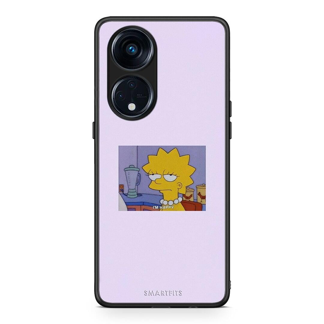 Θήκη Oppo Reno8T 5G / A1 Pro So Happy από τη Smartfits με σχέδιο στο πίσω μέρος και μαύρο περίβλημα | Oppo Reno8T 5G / A1 Pro So Happy Case with Colorful Back and Black Bezels