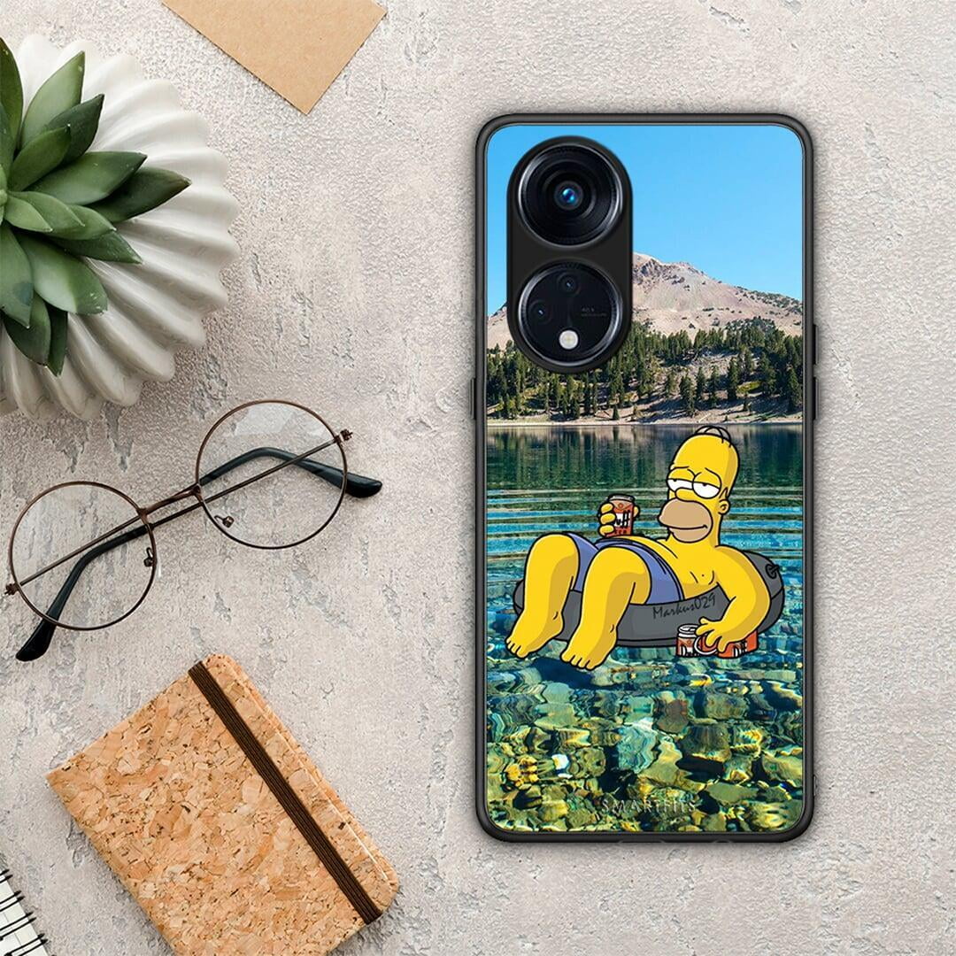 Θήκη Oppo Reno8T 5G / A98 Summer Happiness από τη Smartfits με σχέδιο στο πίσω μέρος και μαύρο περίβλημα | Oppo Reno8T 5G / A98 Summer Happiness Case with Colorful Back and Black Bezels