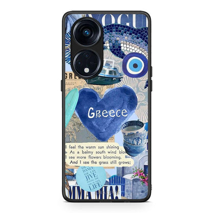 Θήκη Oppo Reno8T 5G / A1 Pro Summer In Greece από τη Smartfits με σχέδιο στο πίσω μέρος και μαύρο περίβλημα | Oppo Reno8T 5G / A1 Pro Summer In Greece Case with Colorful Back and Black Bezels